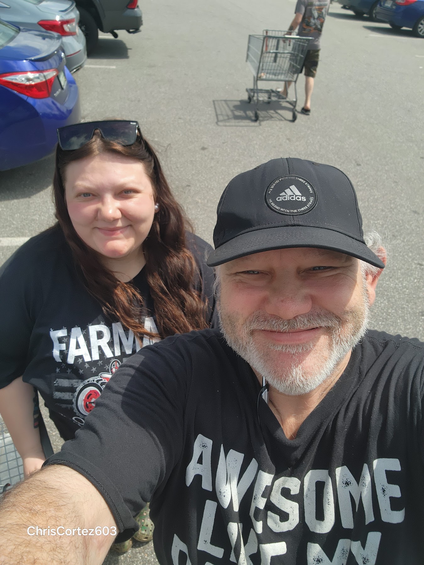 Destiny with family outside
